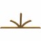 Ekena Millwork Richland Rough Sawn Timber Gable Bracket, Western Red Cedar, 96"W x 48"H x 2"D x 4"F, 12/12 Pitch GBW096X48X0204RIC00RWR - alternate 3